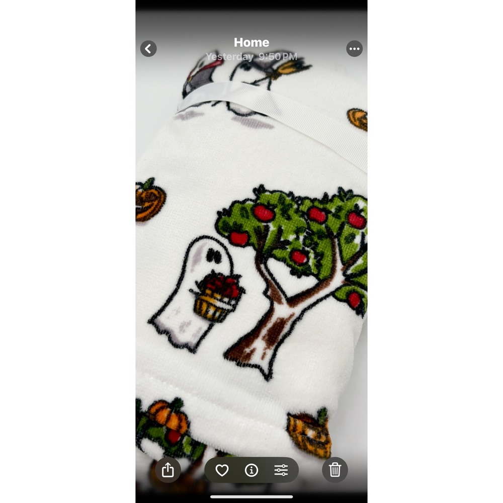 Isaac Mizrahi Halloween Hand Towels Set of‎ 2 Ghost Pumpkin Fall Decor